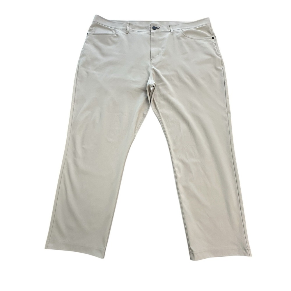 Public Rec Pants Men 42x28 Khaki Workday‎ Stretch Chino Straight Trouser #ST6-9